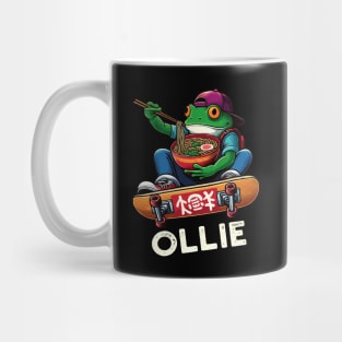 Frog Skateboarder With Ramen, Ollie Skateboard Mug